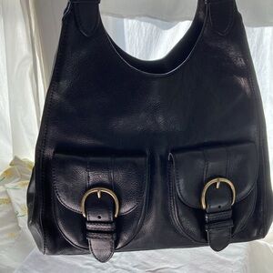 Black Leather Banana Republic purse large bag